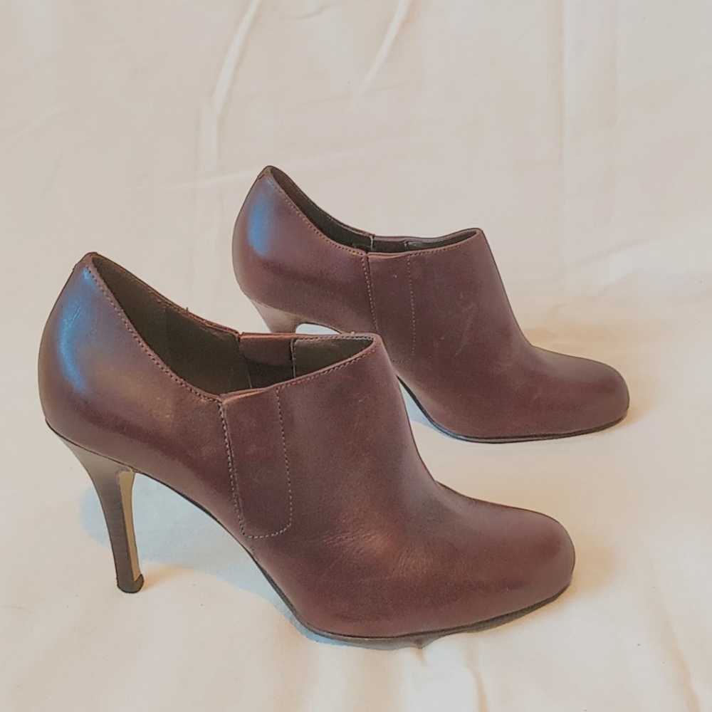 Cole Haan Red Leather Heeled Ankle Boots